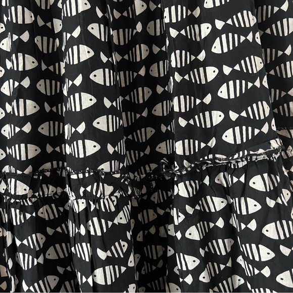Tuckernuck Piscis Prado Maxi Skirt Ladies size xxl black and white fish design - Picture 8 of 10